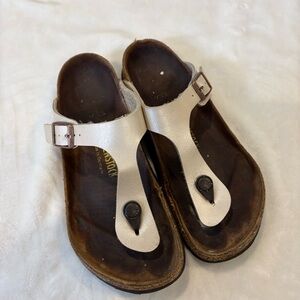 Birkenstock Gizeh Thong Sandal Graceful Pearl White Size 38 US 7 - 7.5